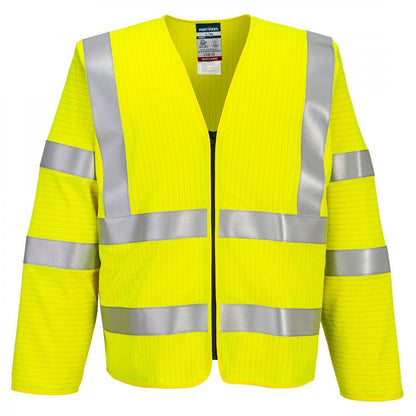 FR616 Bizflame Hi-Vis FR Long Sleeve Zip Vest