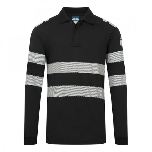 FR733 PW3 Modaflame Knit FR Long Sleeve Polo Shirt