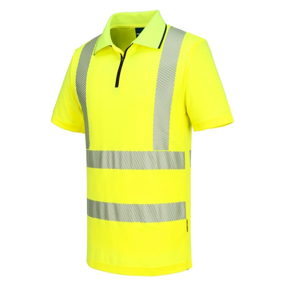 KX302 KX3 Sport Hi-Vis Zip Polo Shirt S/S