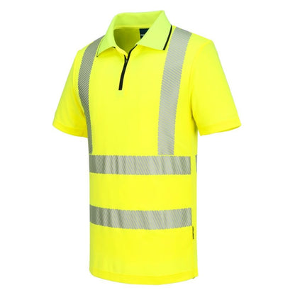 KX302 KX3 Sport Hi-Vis Zip Polo Shirt S/S