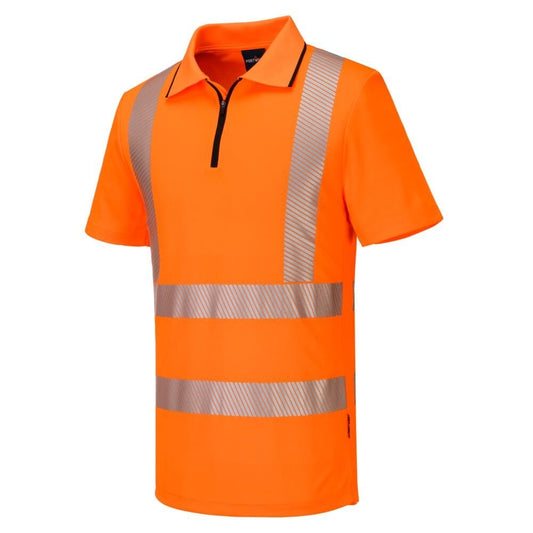 KX302 KX3 Sport Hi-Vis Zip Polo Shirt S/S