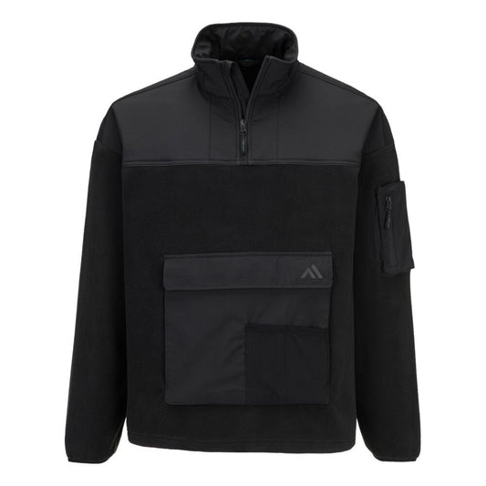 KX378 KX3 Sport 1/4 Zip Fleece Black L *One Size Only - Outlet Store*