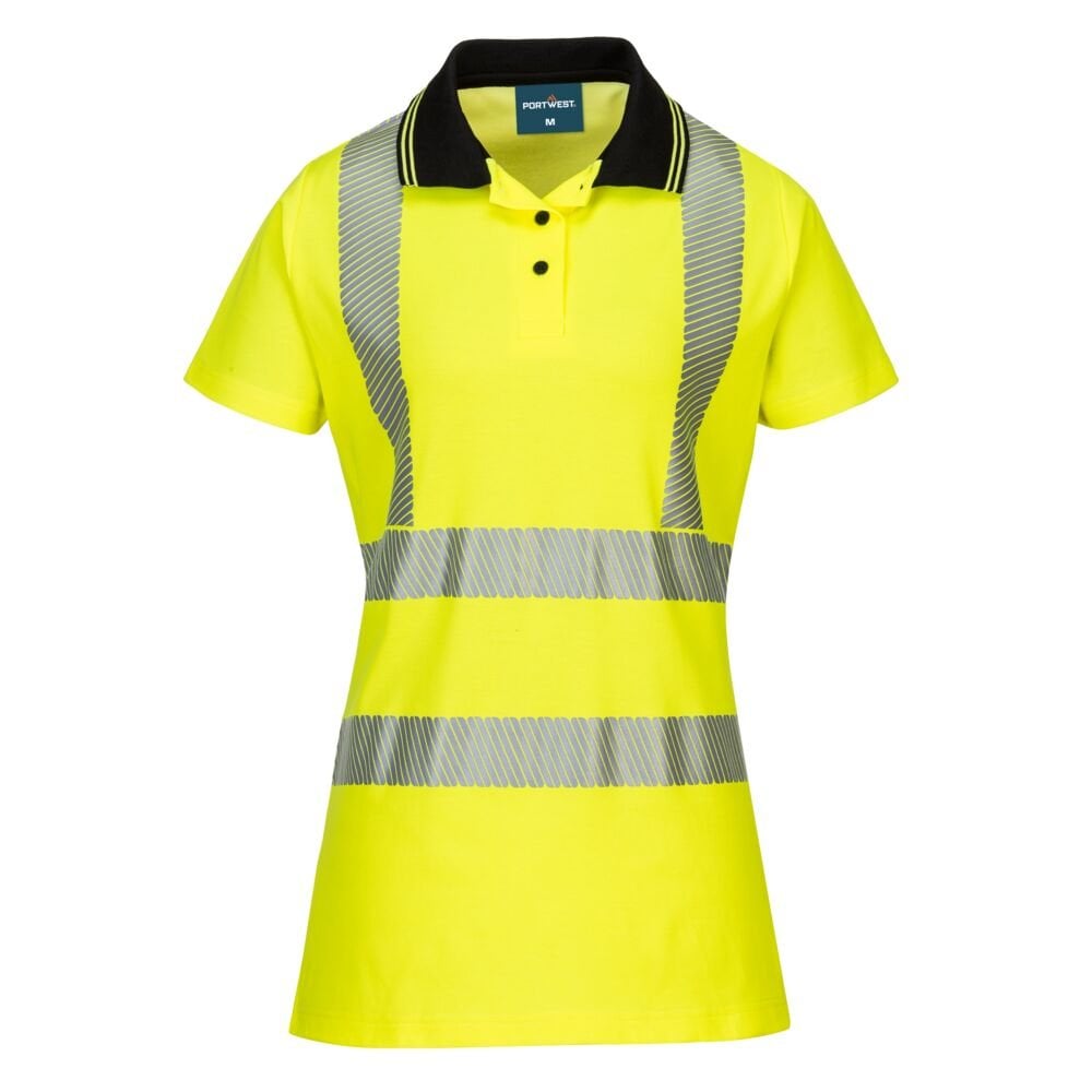LW72 Hi-Vis Women's Cotton Comfort Pro Polo Shirt S/S
