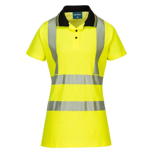 LW72 Hi-Vis Women's Cotton Comfort Pro Polo Shirt S/S
