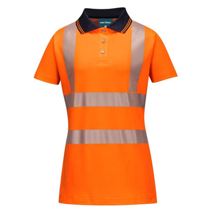 LW72 Hi-Vis Women's Cotton Comfort Pro Polo Shirt S/S