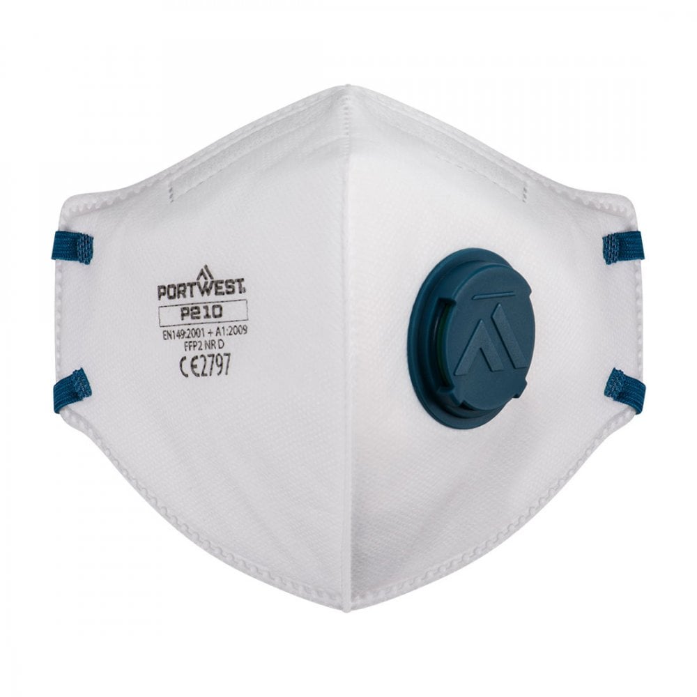 P210 FFP2 Valved Dolomite Fold Flat Respirator (Pk3)