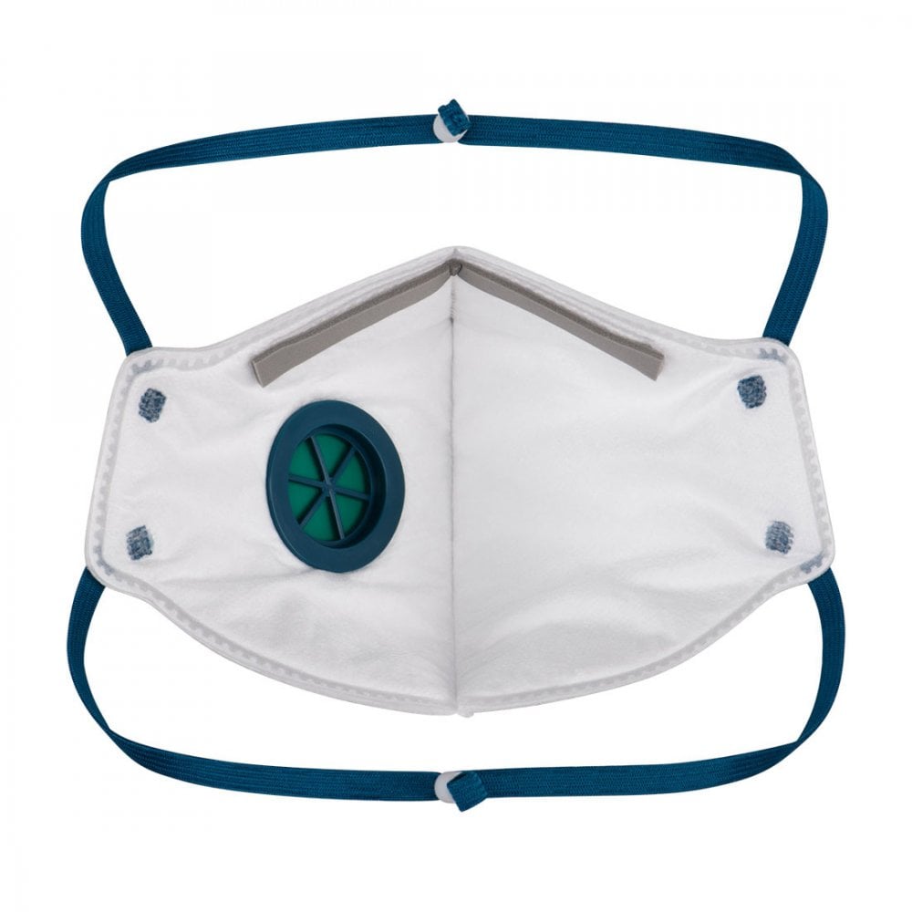 P210 FFP2 Valved Dolomite Fold Flat Respirator (Pk3)