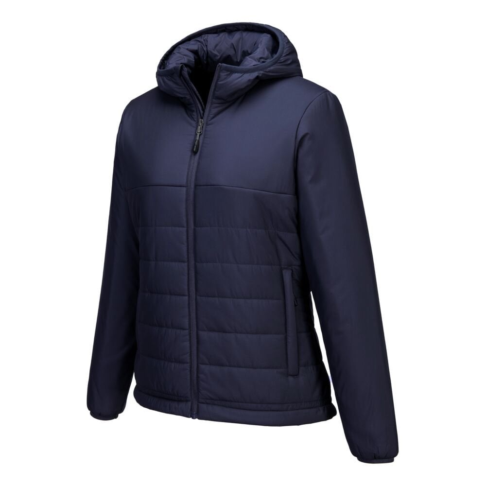 S613 Professional Women's Hooded Insulated Baffle Jacket