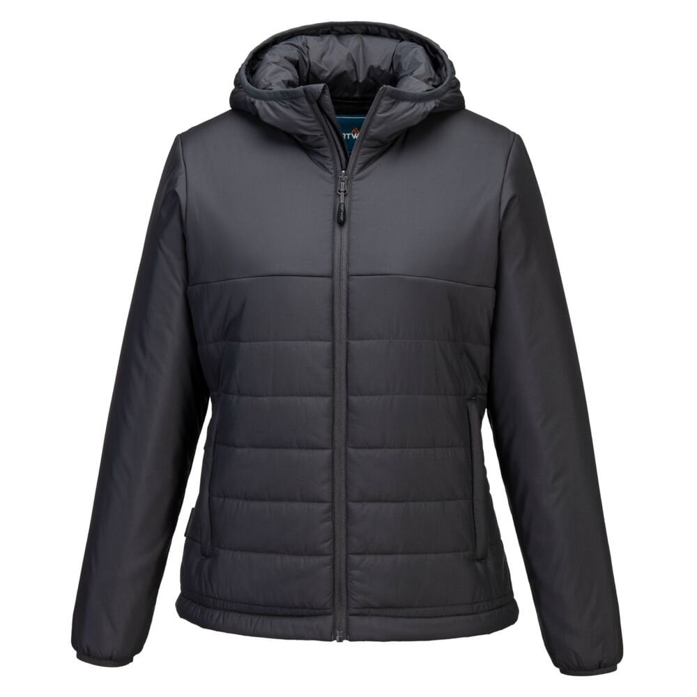 S613 Professional Women's Hooded Insulated Baffle Jacket